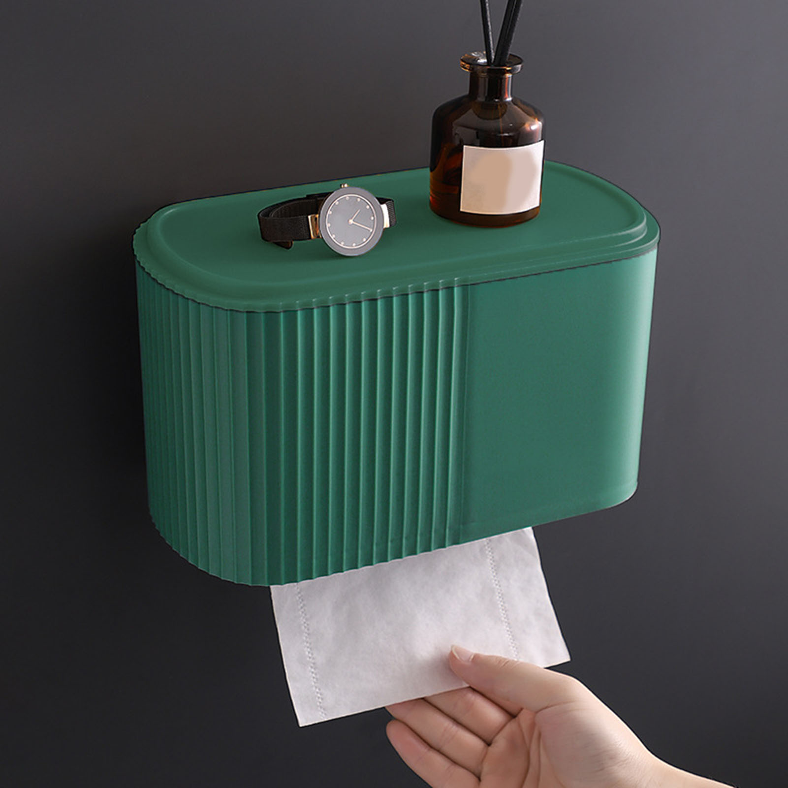 Porte Rouleau De Papier Toilette – Laiton – Style Classique – Gris – Salle De Bain Adulte – Neuf